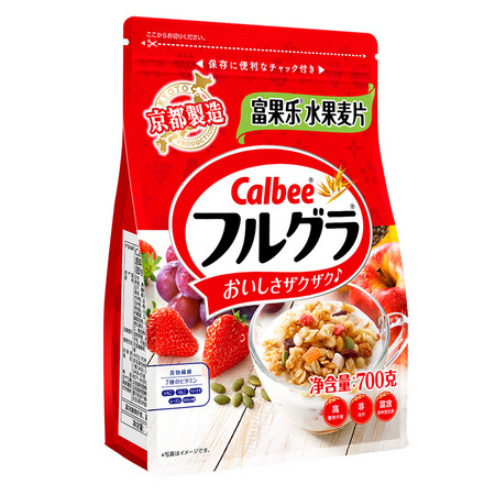 88VIP：Calbee/卡乐比 原味水果麦片 700g *5件