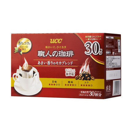 UCC 悠诗诗 滴滤式职人挂耳咖啡粉 30杯