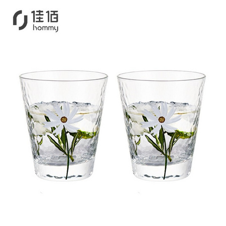 佳佰 锤纹玻璃杯 320ml 2只装 *3件