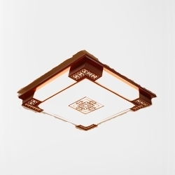 OPPLE 欧普照明 MX5050 书香木翼 新中式实木led吸顶灯 三段调光 55W