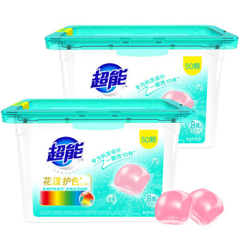 18点开始：超能 花漾护色 洗衣凝珠 100颗 *2件