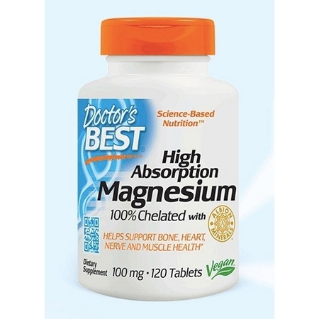 Doctor's BEST 多特倍斯 高吸收补镁片 100mg*120粒 *2件