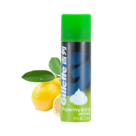 12点开始、聚划算百亿补贴：Gillette 吉列 清新柠檬型 剃须泡 210g