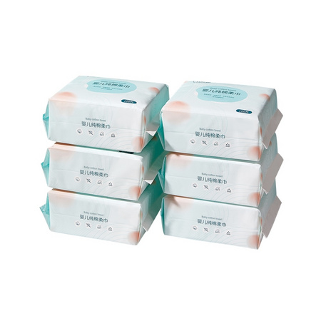 十月结晶 婴儿棉柔巾 100片6包