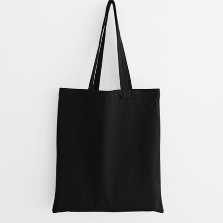 袁琪 纯色帆布袋 黑/白色