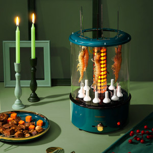 长虹 家用撸串神器 全自动旋转烧烤炉 仿炭火轻油无烟