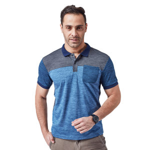 应季 德国 沙乐华 花纱色块拼接 男针织弹力速干Polo衫