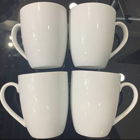 悦炊 纯白陶瓷马克杯 360ml*4只装