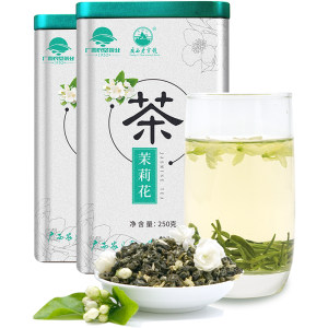 广西老字号 大明山 横县茉莉花茶特级玉螺 250g 48元包邮