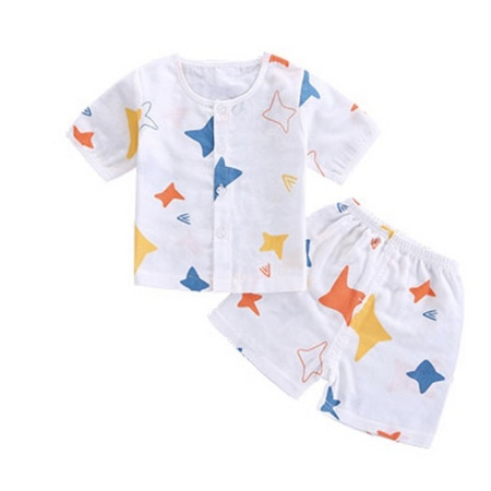 蓓贝婴 婴儿纯棉纱布短袖套装