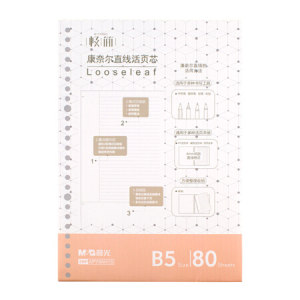 M&G 晨光 APY9AH15 26孔活页本替芯 B5/80页 单本装