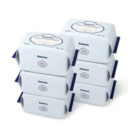 限地区：Anmous 安慕斯 婴儿棉柔巾 100抽*6包