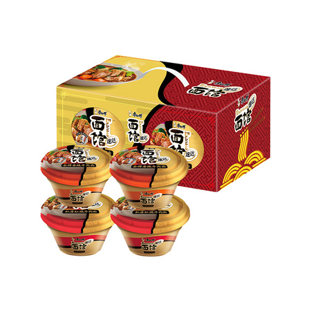 Tingyi 康师傅 速达面馆红烧牛肉面 4碗