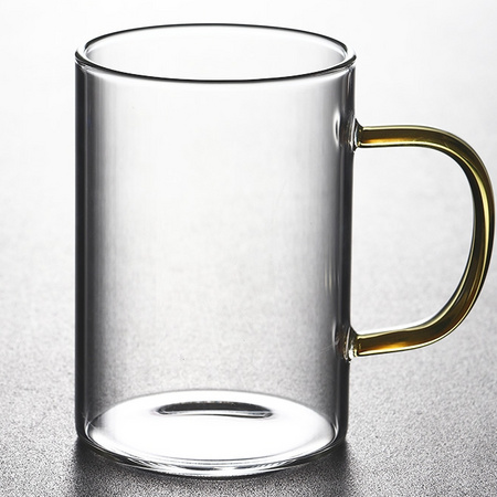 雅致天诚 玻璃杯彩色把手 300ml