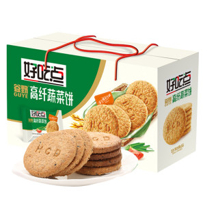 好吃点 高纤蔬菜饼干礼盒 800g*3件
