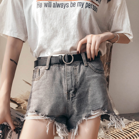 缘扣 D003 女士无孔皮带