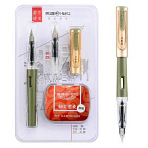 HERO 英雄 368绅士 EF+F双尖薄厚片 铱金礼盒套装 送10支墨囊 多色可选