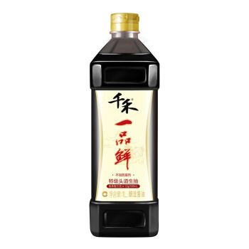 千禾 一品鲜特级头道生抽酱油 1L/瓶 *3件