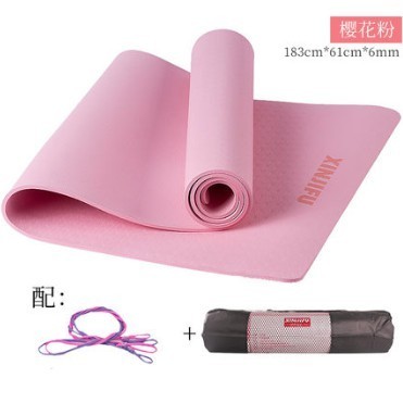 XINJIFU 欣吉富 805666 女款tpe瑜伽垫 6mm 送魔术捆绳