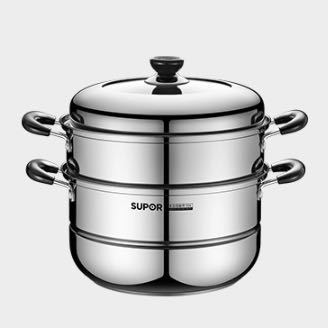 SUPOR 苏泊尔 EZ26BS04 不锈钢双层复底蒸锅 26cm