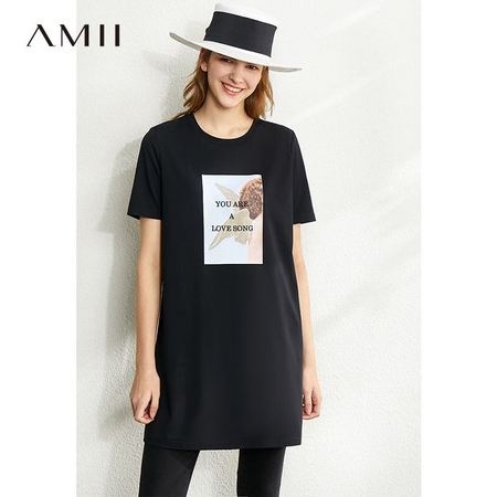 Amii 1204TM0020 女士莫代尔短袖亲肤T恤