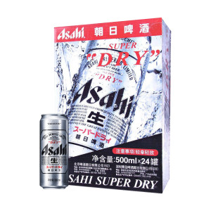 日本第一啤酒品牌 朝日 超爽系列生啤 500ml*24罐