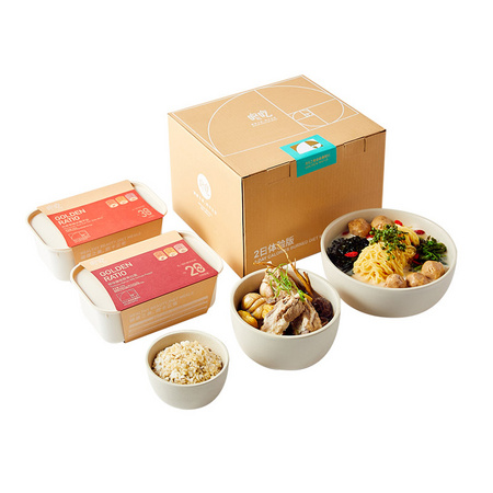 咚吃 非糖2日健康低卡体验餐 够味藤江豚骨拉面*2盒+肉骨茶糙米魔芋饭*2盒