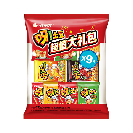 Orion 好丽友 呀土豆 9连包360g *6件