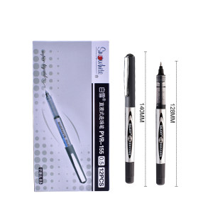 3日8点、凑单品： Snowhite 白雪 PVR-155 直液式走珠笔 0.5mm 黑色 12支