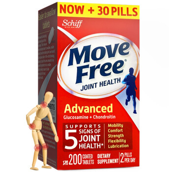 京东PLUS会员：Schiff 旭福 Move Free 益节氨糖软骨素 红瓶 200粒 *3件