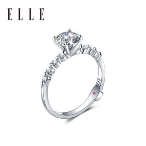 法国 Elle 1克拉莫桑石戒指 比钻石更闪耀 300元包邮 直降90元