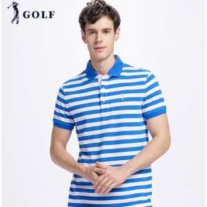 美国 GOLF 男士细条纹商务休闲Polo衫 79元包邮