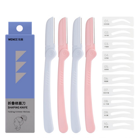 玟茜 修眉刀3只装+10个眉卡