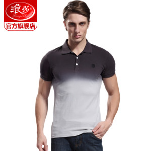 浪莎 男士修身精梳棉 商务休闲Polo衫
