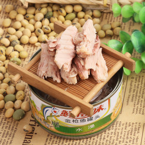 鲜得味 水浸零脂 深海金枪鱼罐头 大块肉非碎肉 180g*6罐