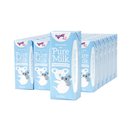 88VIP：Theland 纽仕兰 A2β-酪蛋白早餐纯牛奶 200ml*24盒 *2件