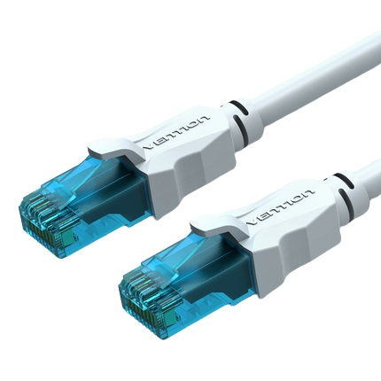 威迅 超五类百兆网线 冰蓝圆线 1m