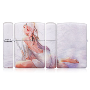 美国原机进口 Zippo 19新款 二次元少女动漫彩印 16孔防风打火机 228元包邮