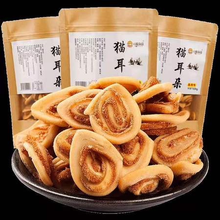 斗嘴食间 怀旧猫耳朵零食 108g *4件