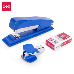 deli 得力 0351 12#订书机套装 颜色随机 *10件