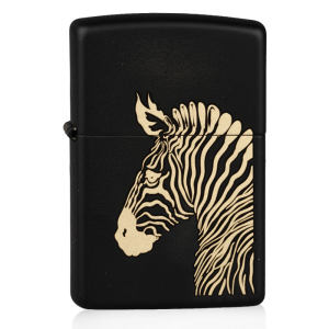 美国原机进口 Zippo 斑马黑哑漆 16孔防风打火机 229元包邮