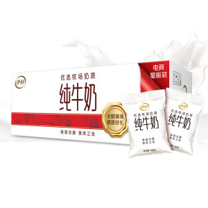 伊利 透明小白袋 新鲜纯牛奶 180g*16袋*5件
