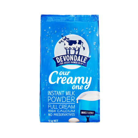 临期品：Devondale 德运全脂高钙奶粉 1KG *2件