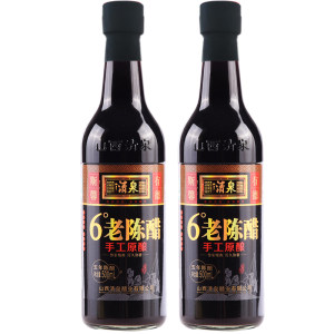 非物质文化遗产 清泉 6度老陈醋手工五年酿造 500ml*2瓶