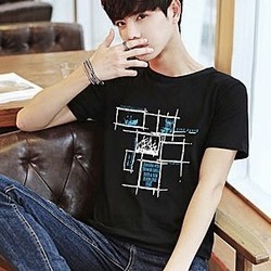 lroztn 男士纯棉短袖T恤