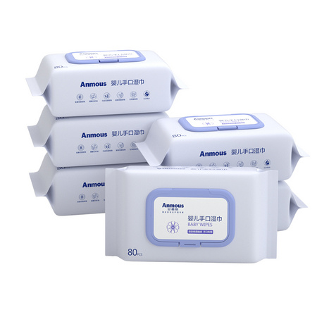 88VIP：Anmous 安慕斯 婴儿手口金盏花湿巾 80抽*6包 *4件