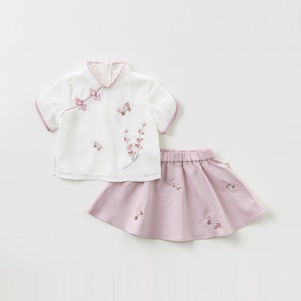 davebella 戴维贝拉 女童汉服裙套装