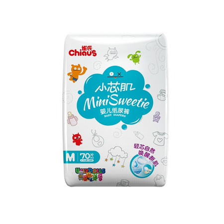 88VIP：Chiaus 雀氏 小芯肌 婴儿纸尿裤 M70片