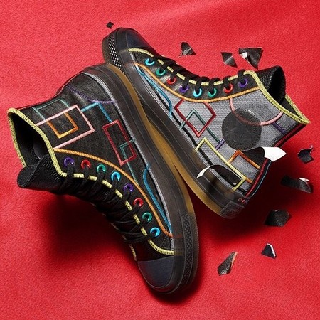 CONVERSE 匡威 Chuck 70 TYVEK 167330C 彩色刺绣高帮休闲鞋