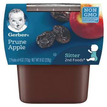 Gerber 嘉宝 婴幼儿辅食苹果西梅泥 二段 113g*2盒/组 *15件